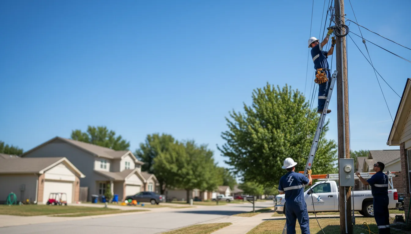 Residential electrician providing installation services in North Richland Hills, TX